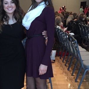 Express purple long sleeve dress